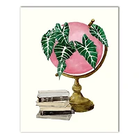 Leaves On A Globe 11" x 14" Canvas Wall Art