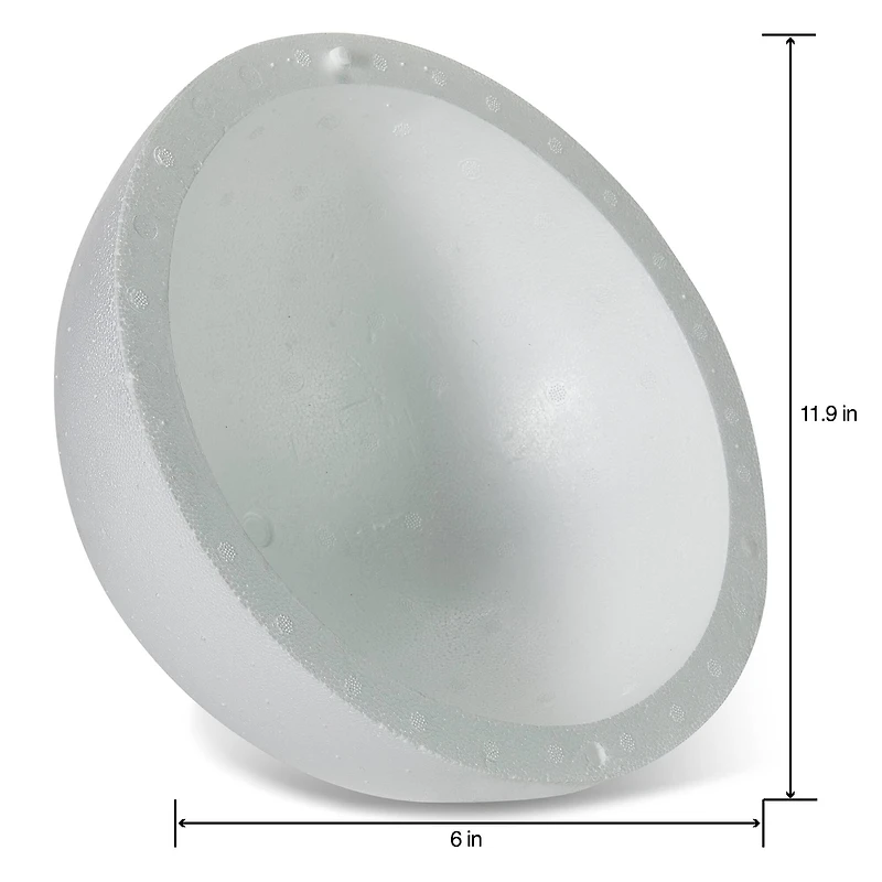 12 Pack: FloraCraft® SmoothFōM® 11.9" Hollow Foam Half Ball