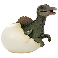 Design Toscano 12.5" Prehistoric Spinosaurus Dinosaur Egg Hatchling Garden Statue