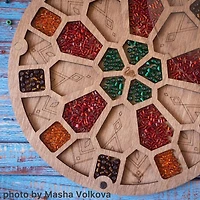 Wonderland Crafts 7.5" Geometric Bead Organizer with Transparent Cover