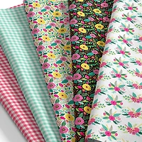 SINGER Modern Floral Designed by Denise Palmer Cotton Fabrics Bundle