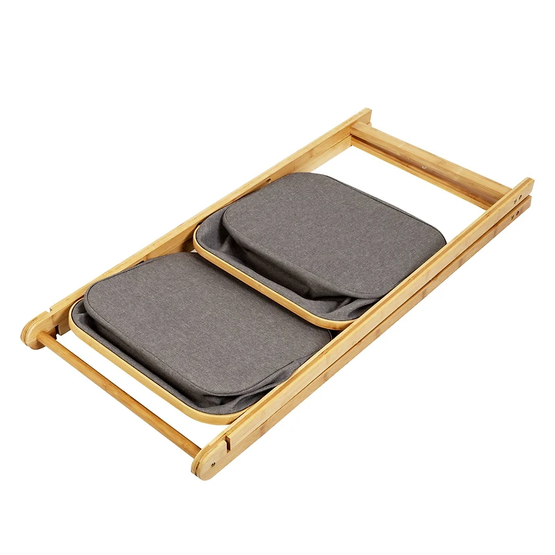 Honey Can Do Bamboo & Canvas 2-Tier Collapsible Shelves