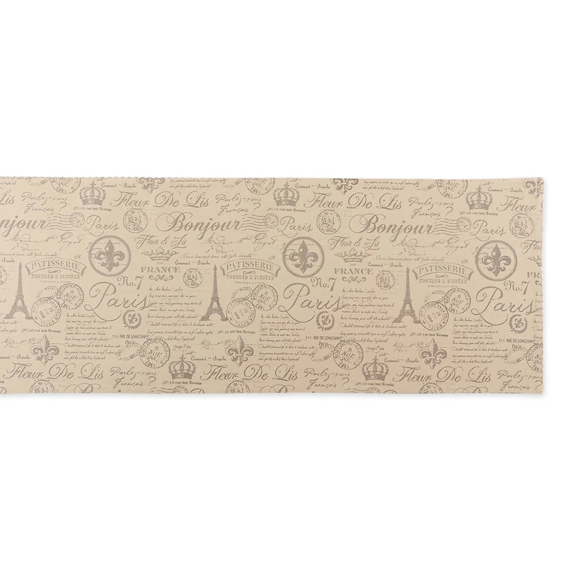 French Flourish Print Table Runner 14" x 108"
