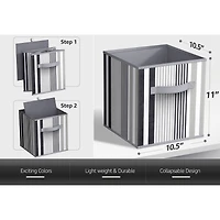 Sorbus 11" Black & Gray Foldable Storage Cubes, 6ct.