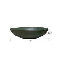 Hello Honey® Matte Green Reactive Glaze Stoneware Serving Bowl Set