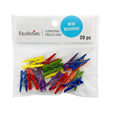 Mini Primary Clothespins by Recollections™