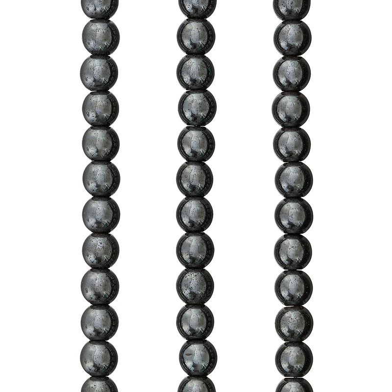 12 Pack: Hematite Round Beads, 6mm by Bead Landing™