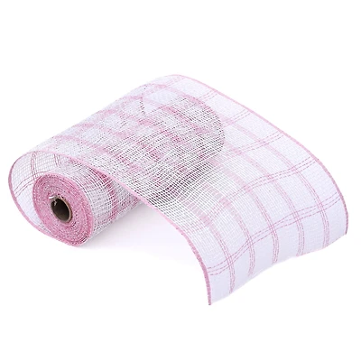 10" x 19ft. Pink & White Window Poly Burlap Mesh by Celebrate It™