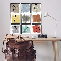 Stupell Industries Abstract Plants Expressive Modern Botanicals Paint Stroke Pattern Framed Wall Art