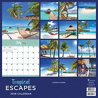 2026 Tropical Escapes Wall Calendar