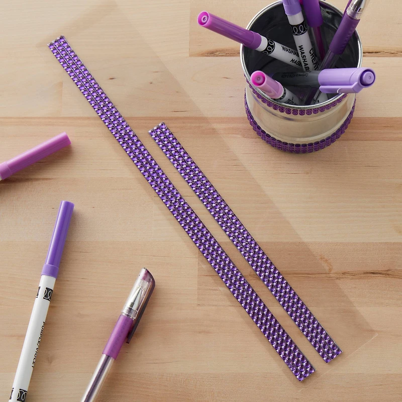 12 Packs: 3 ct. (36 total) Violet Border Bling Stickers by Recollections™