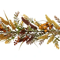 5ft. Real Touch™️ Greenery & Berries Fall Harvest Garland