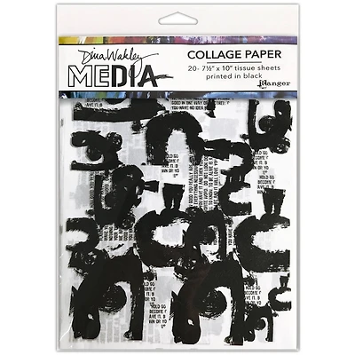 Dina Wakley Painted Marks Media Collage Tissue Paper, 7.5" x 10"