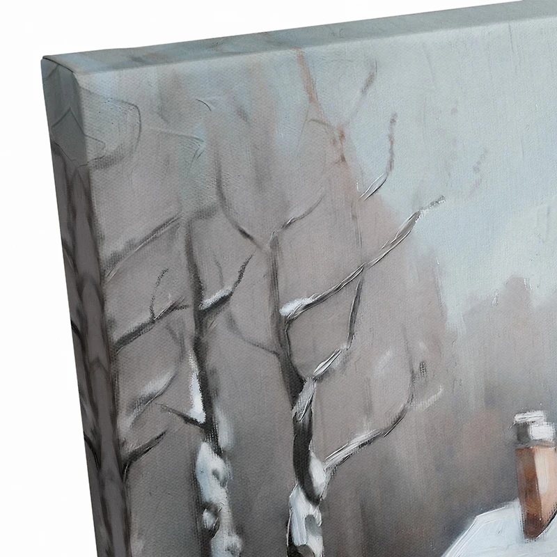 Neutral Winter Woods Canvas Wall Art