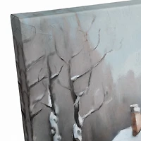 Neutral Winter Woods Canvas Wall Art