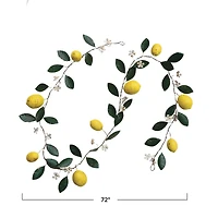 Hello Honey® 6ft. Lemons & Leaves Metal Garland