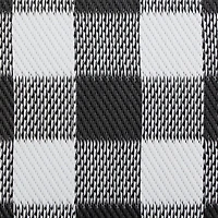 Black and White Buffalo Check Outdoor Floor Runner 3ft. x 6ft.
