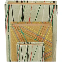 Line Print Faux Leather Faux Book Box with Varying Patterns Set