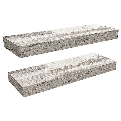 Sorbus Floating Faux Wood Shelf