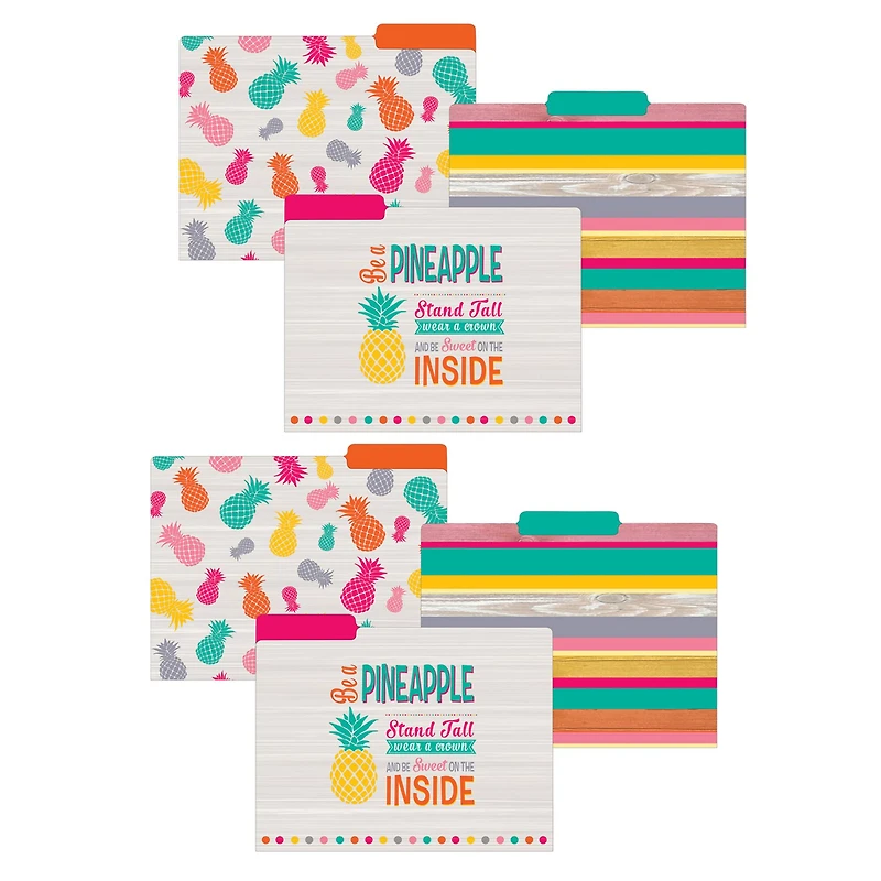 Teacher Created Resources Tropical Punch File Folders, 2 Packs of 12