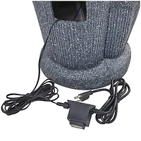 35" Dark Gray Fiberglass 3-Tier Fountain with LED Light