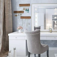 NEX™ 12" Wall-Mounted Rustic Wood Jewelry Organizer, 3ct.