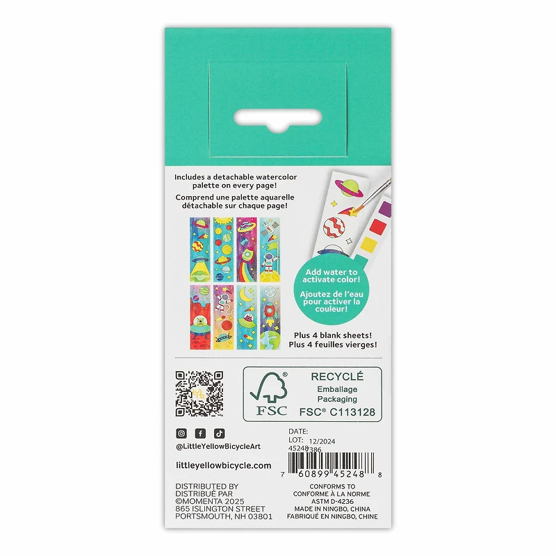 Little Yellow Bicycle® Outer Space Watercolor Bookmarks Kit