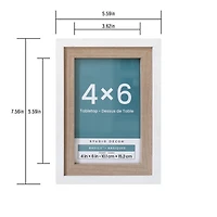 Basics™ 4" x 6" White & Natural Two-Tone Frame by Studio Décor®