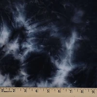 Fabric Merchants Black & White Tie Dye Double Brushed 4-Way Stretch Fabric