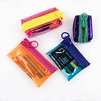 Everything Mary Blue & Purple Transparent Zipper Pouch