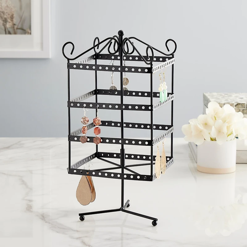 Black Metal Spinning Earring Rack by Bead Landing™