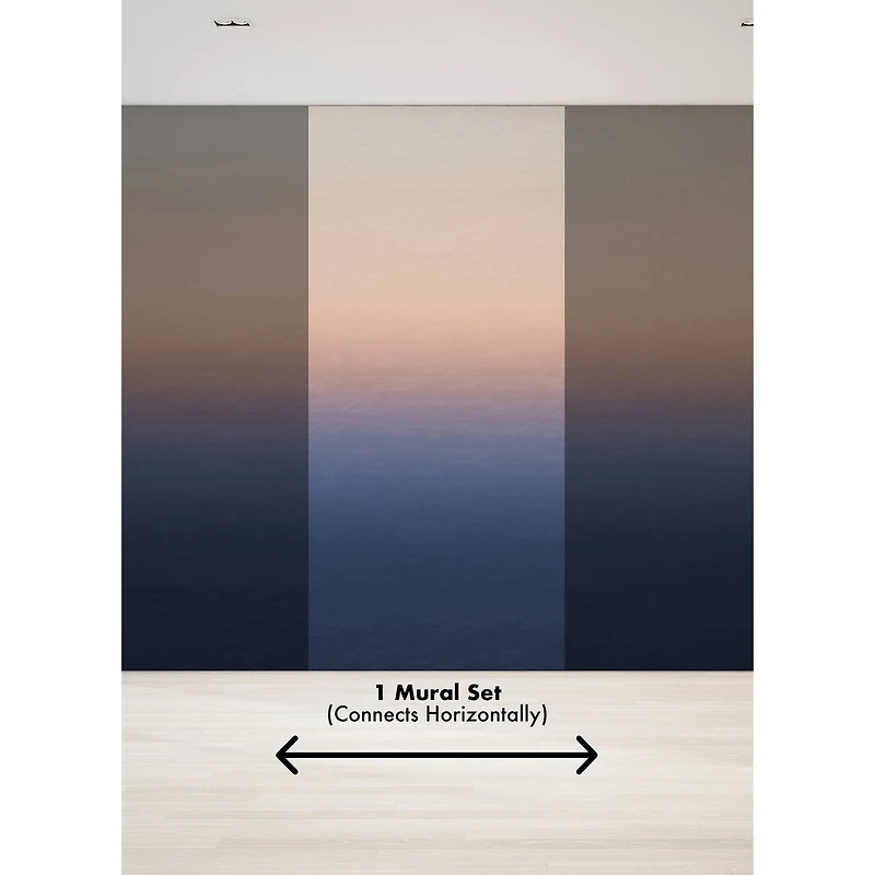 Katie Hunt Orange & Blue Ombre Sunrise Wall Mural