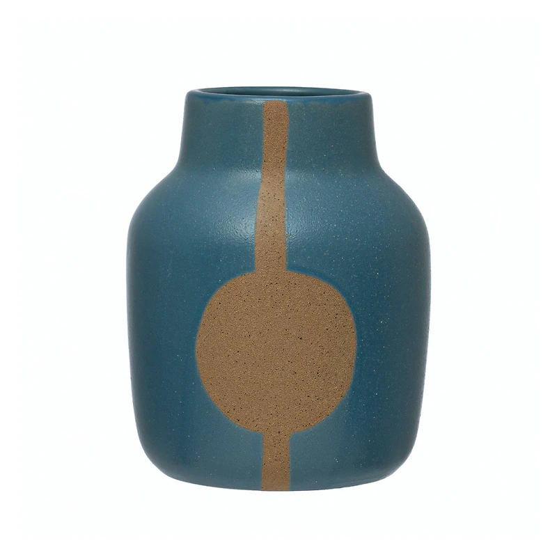 Hello Honey® 8" Abstract Design Stoneware Vase