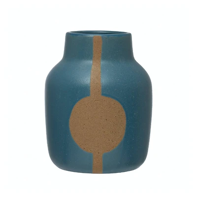 Hello Honey® 8" Abstract Design Stoneware Vase