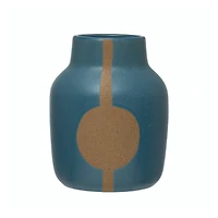 Hello Honey® 8" Abstract Design Stoneware Vase