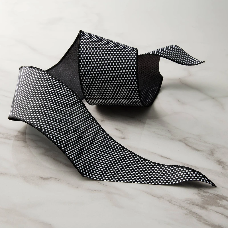 2.5" x 3yd. Taffeta Wired Polka Dot Ribbon by Celebrate It™ Classic