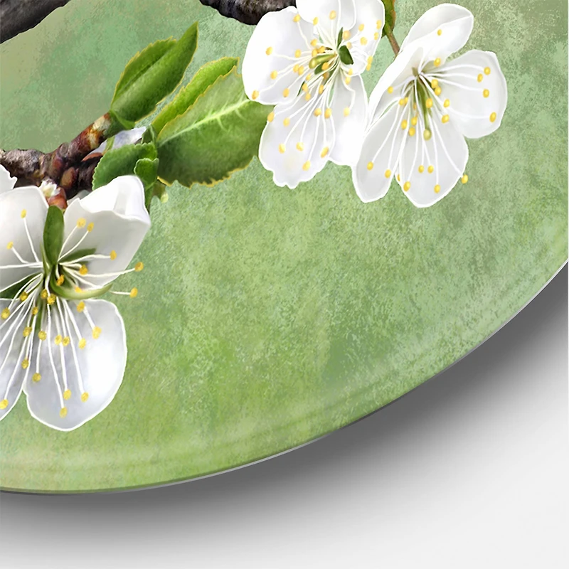 Designart - Bird On A Branch of Cherry