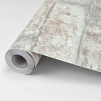 InHome White Washed Denver Brick Peel & Stick Wallpaper