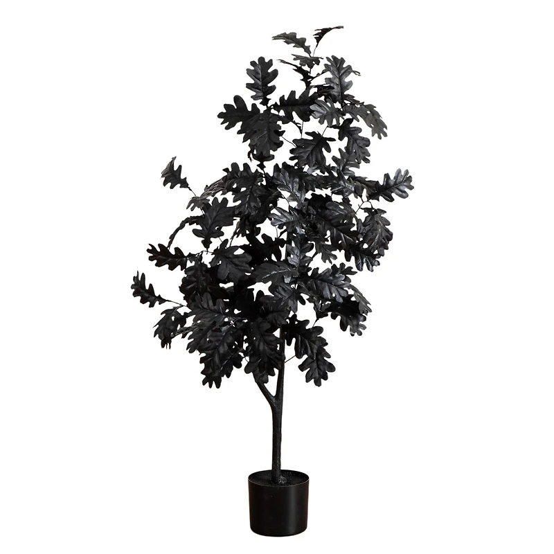 4ft. Artificial Halloween Black Oak Tree