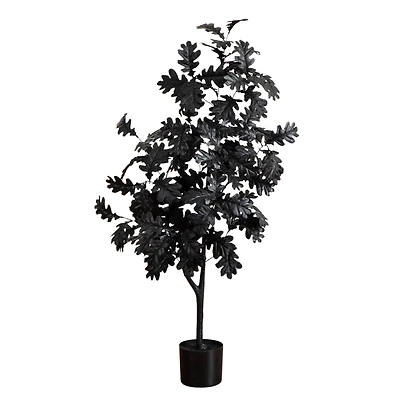 4ft. Artificial Halloween Black Oak Tree
