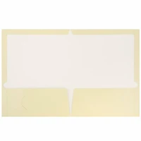 JAM Paper 9.5" x 11.5" Glossy Ivory 2 Pocket School Presentation Folders, 12ct.