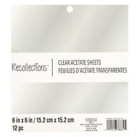 Clear Acetate Sheets by Recollections™, 6" x 6"
