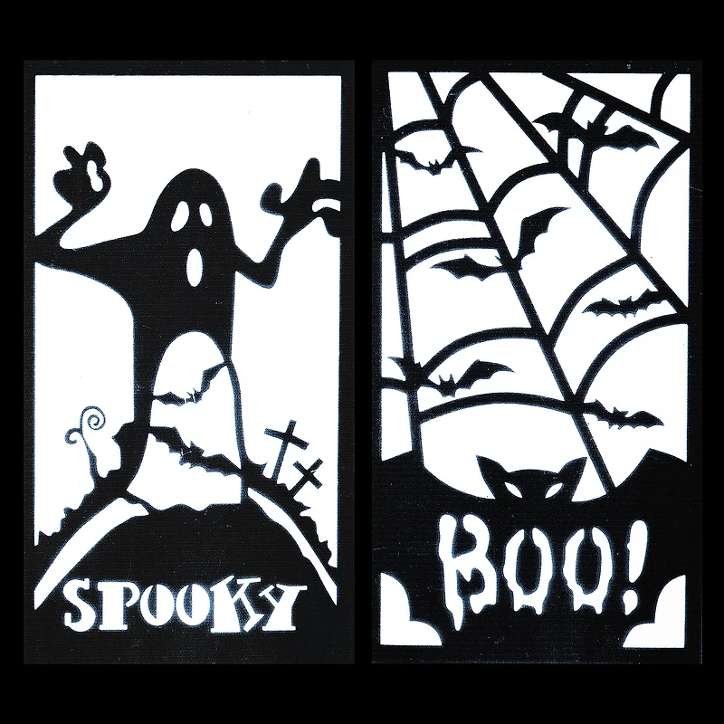 16" Black Halloween Ghost Lantern