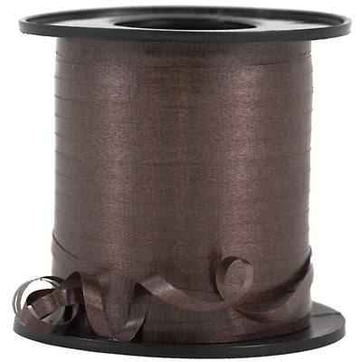 JAM Paper 3/8" x 250yd. Chocolate Brown Curling Ribbon