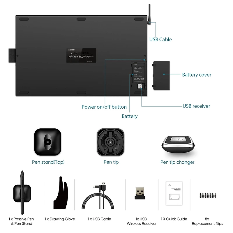 XPPen 10" x 6" Star 06 Wireless Graphics Drawing Tablet