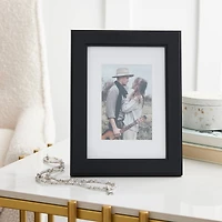 Simply Essentials™ Black Flat Frame with Mat by Studio Décor