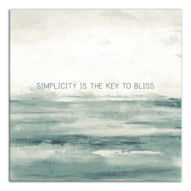 Simplicity is the Key To Bliss Canvas Wall Art