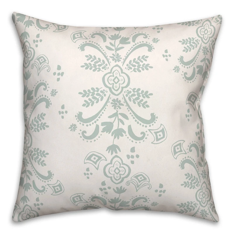 Floral Crest Throw Pillow