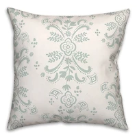 Floral Crest Throw Pillow