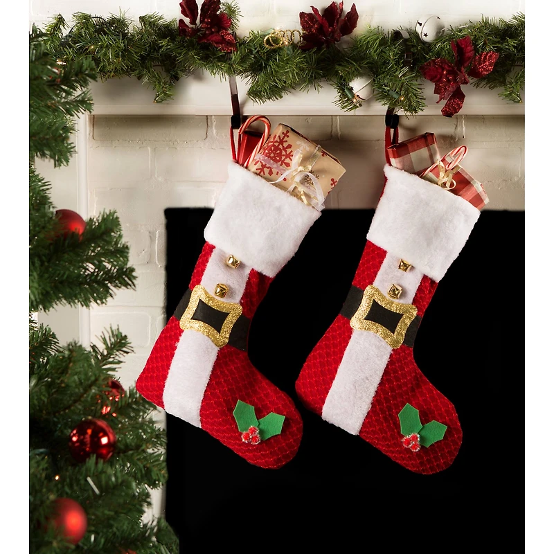 DII® Santa's Holiday Stocking Set